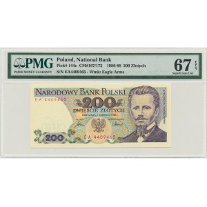 200 złotych 1986 - EA - PMG 67 EPQ