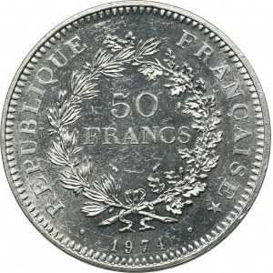 France, Fifth Republic, 50 Francs Pessac 1974 - Hercules