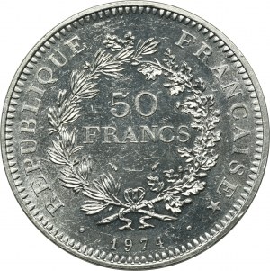 France, Fifth Republic, 50 Francs Pessac 1974 - Hercules