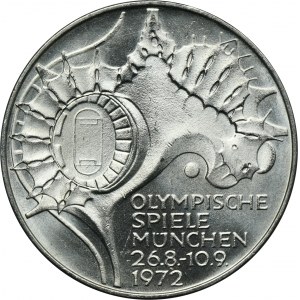 Německo, Západní Německo, 10 Mark Stuttgart 1972 F - XX. letní olympijské hry, Mnichov 1972 - Stadion