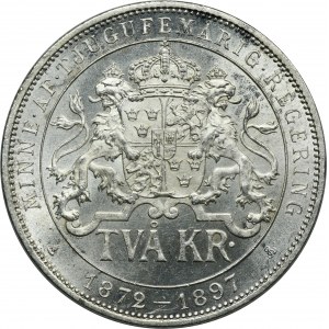 Sweden, Oscar II, 2 Kornor Stockholm 1897