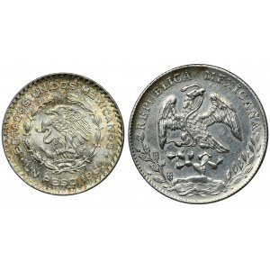 Sada, Mexiko, 1 peso a 8 realů (2 kusy).