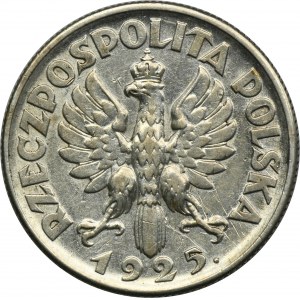 Woman and ears, 2 gold London 1925 - dot after date