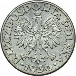 Żaglowiec, 5 złotych 1936