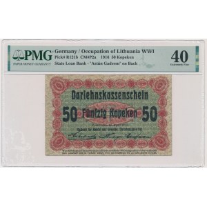 Posen, 50 Kopecks 1916 - long clause (P2a) - PMG 40