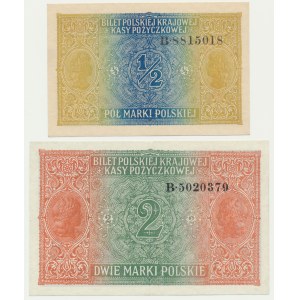 Zestaw, 1/2 - 2 marki 1916 - Generał - (2 szt.)