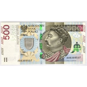 500 złotych 2016 - AA -