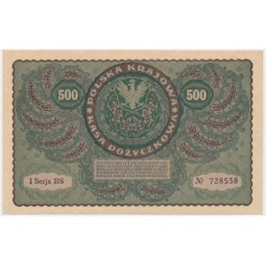 500 marks 1919 - 1st Series BS -.