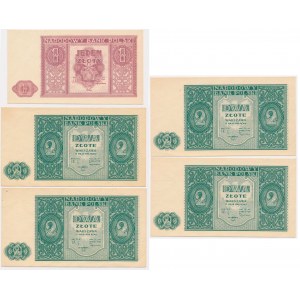 Set, 1-2 Gold 1946 (5 pieces).