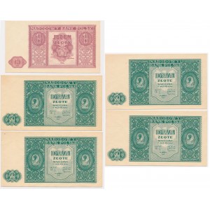 Sada, 1-2 zlaté 1946 (5 kusů)
