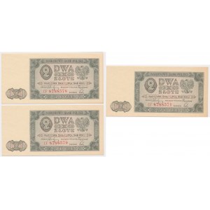 2 zlaté 1948 - CF (3 ks)