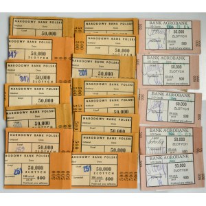 A set of parcel bands (20 pieces) - all from the denomination of 500 zlotys