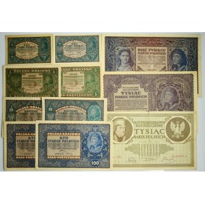 Zestaw, 1/2 - 5.000 marek 1919-20 (11 szt.)