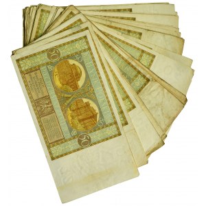 50 złotych 1929 (ok. 75 szt.)