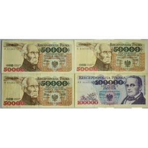 Zestaw, 50.000-100.000 złotych 1993 (4 szt.)