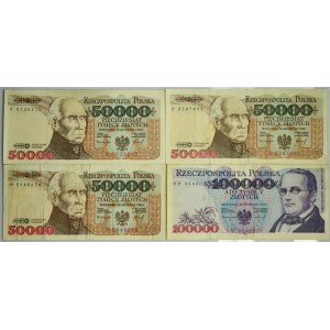 Set, 50,000-100,000 zlotys 1993 (4 pieces).
