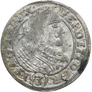 Slezsko, Habsburkové, Ferdinand III, 3 krajcary Vratislav 1658 GH - VELMI RARITNÍ