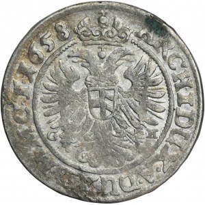 Silesia, Habsburg rule, Ferdinand III, 3 Kreuzer Breslau 1658 GH - VERY RARE