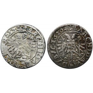 Set, Silesia, Habsburg rule, Ferdinand II, 3 Kreuzer Breslau (2 pcs.)