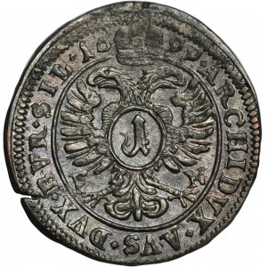 Sliezsko, habsburská vláda, Leopold I., 1 Krajcar Opole 1699 FN