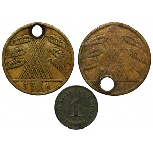 Set, Germany, Weimar Repulic, Tokens (3 pcs.)