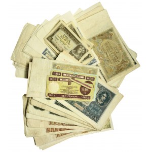 Sada, zmes poľských bankoviek (približne 125 kusov)