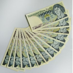 1.000 złotych 1982 (13 szt.)
