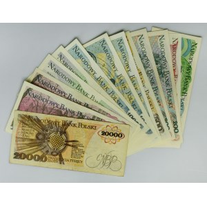 Súprava, 10-20 000 GBP 1982-89 (13 kusov)