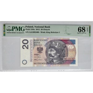 20 złotych 2012 - AA - PMG 68 EPQ