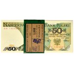 Bankpaket 50 Zloty 1988 - GB - erste Jahrgangsserie (100 Stück).