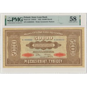 50.000 marek 1922 - G - PMG 58