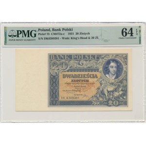 20 złotych 1931 - DK. - PMG 64 EPQ