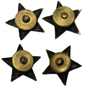 Hvězdičky pro označení vojenské hodnosti na náramenících nebo na okraji vojenské čepice (4 ks)