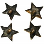 Sterne zur Darstellung des militärischen Ranges auf Schulterklappen oder der Krempe einer Militärmütze (4 Stück)