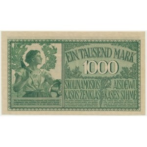 Kowno, 1.000 Mark 1918 - A - 6 digit serial -