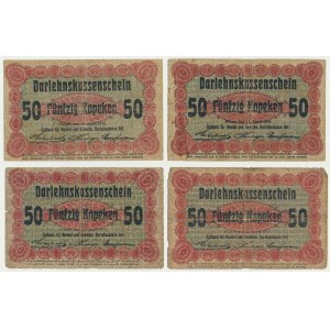 Posen, 50 Kopecks 1916 (4 pcs.) - all variations