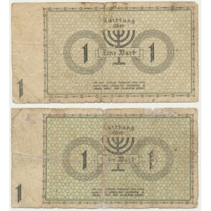 Lot, 1 Mark 1940 - red serial number (2 pcs.)