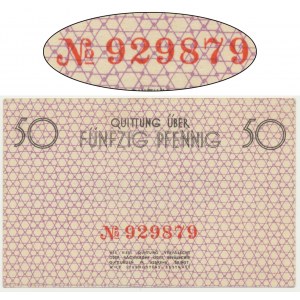 50 fenigów 1940 - numerator czerwony - wysoki numerator