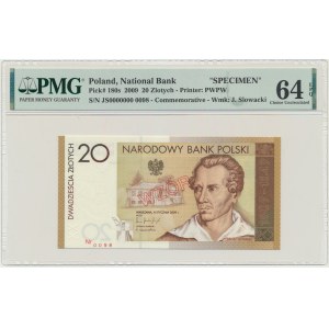 20 złotych 2009 - Juliusz Słowacki - WZÓR - PMG 64 EPQ - RZADKOŚĆ