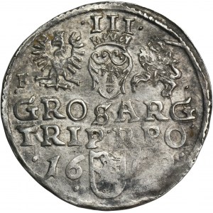 Sigismund III Vasa, 3 Groschen Fraustadt 1600 - letter F at the Eagle
