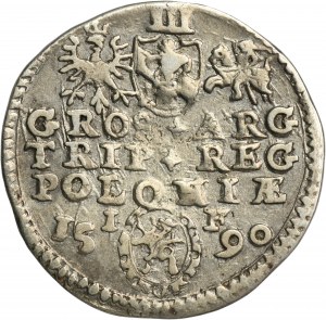 Zygmunt III Waza, Trojak Olkusz 1590 - RZADSZY