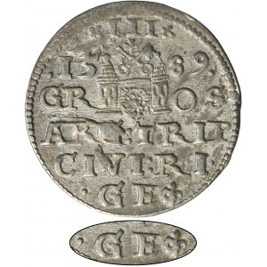 Sigismund III Vasa, 3 Groschen Riga 1589