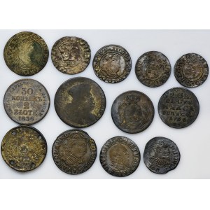 Sada, Polsko, Knížecí Prusko a Německo, směs mincí (13 ks)