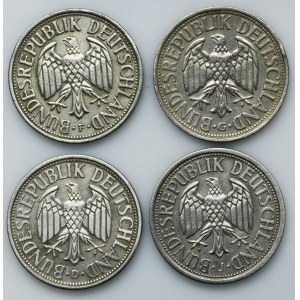 Satz, Deutschland, BRD, 2 Mark 1951 (4 Stück).