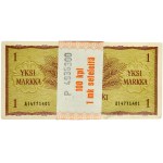 Finsko, bankovní balíček 1 značka 1963 (100 kusů).