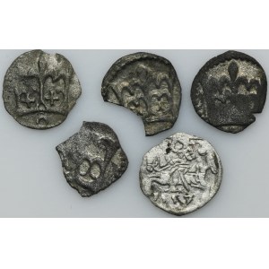 Sada, Ladislav III Varna, Kazimír IV Jagellonský a Zikmund II Augustus, denár (5 kusů).