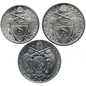 Sada, Cirkevný štát, Vatikán, Pius XII, 20 centov a 50 centov (3 kusy).
