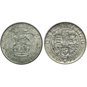 Sada, Veľká Británia, Victoria a George V, Shilling (2 kusy).