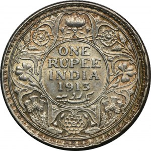 Indie, Indie Brytyjskie, Jerzy V, 1 Rupia Bombaj 1913