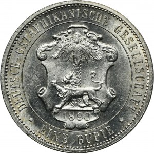 Německo, Německá východní Afrika, Vilém I., 1 rupie Berlín 1890